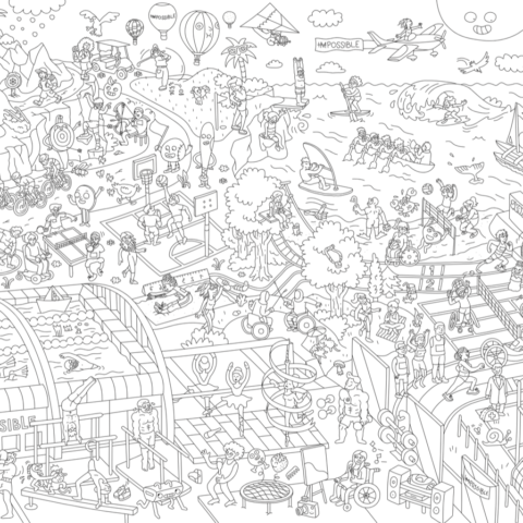 POSTER À COLORIER : IMPOSSIBLE N'EST PAS SPORTIF