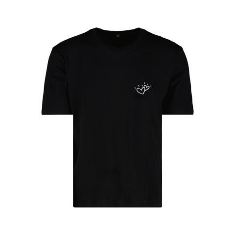 t-shirt noir logo classique blanc – PFP